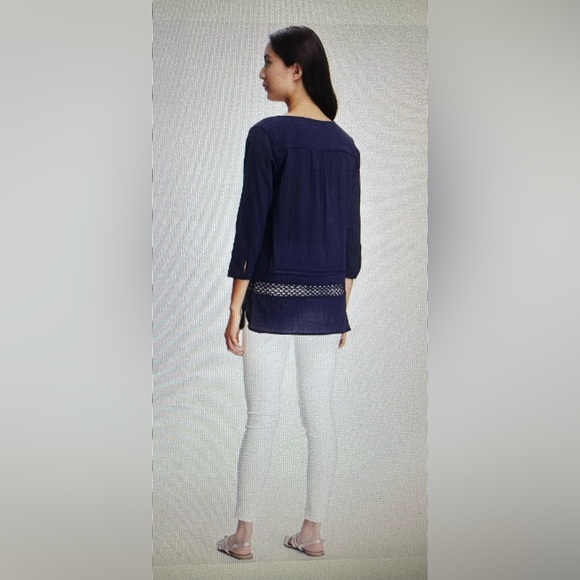 Old Navy, lace, gauze, embroidered tunic, size large, NWT - Picture 3 of 8